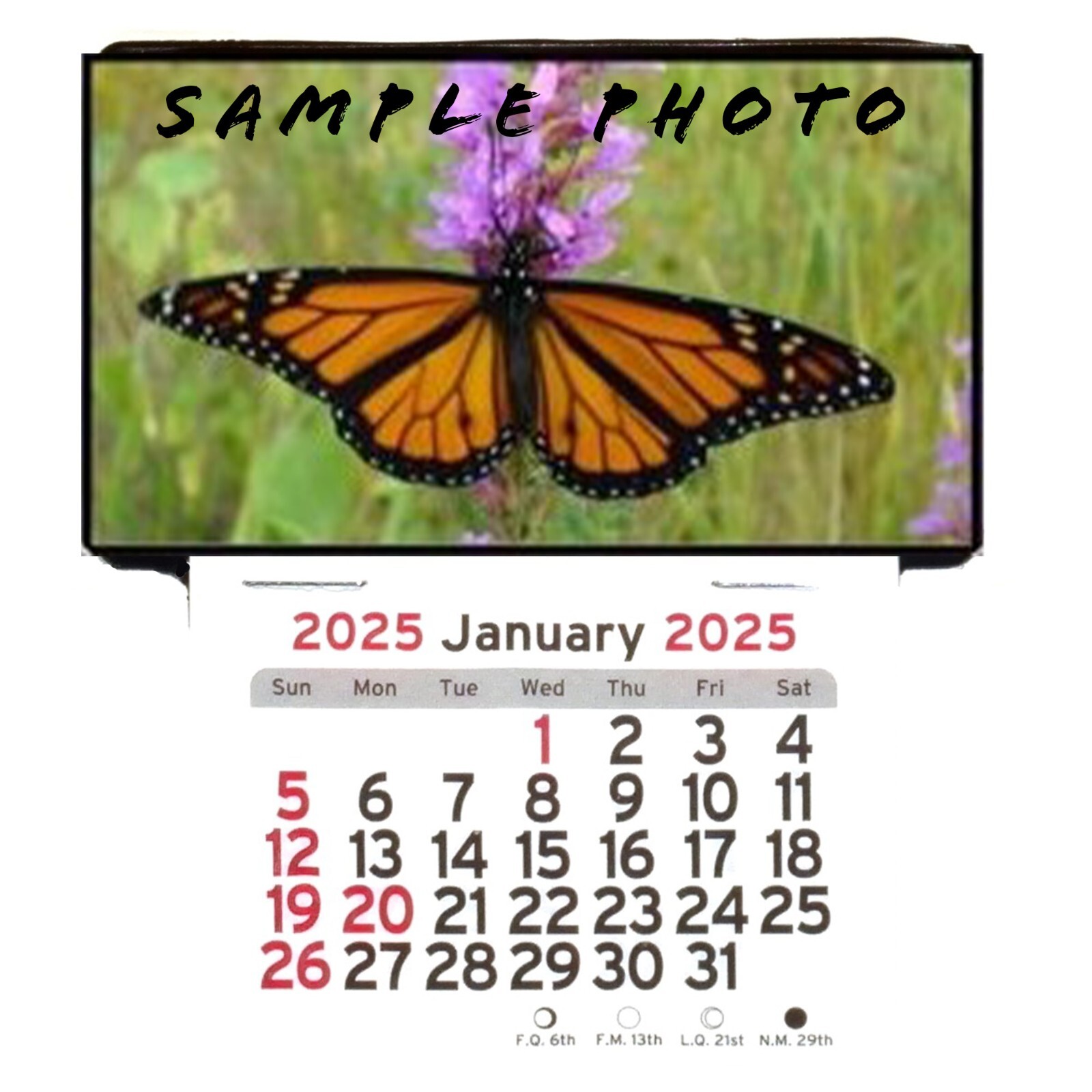 USA Made 2026 Peel & Stick Up Adhesive Business Card Car Truck Calendar