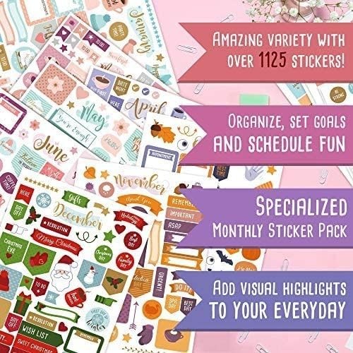 Aesthetic Monthly Planner Stickers – 1100+ Beautiful Design Accessories Enhan…