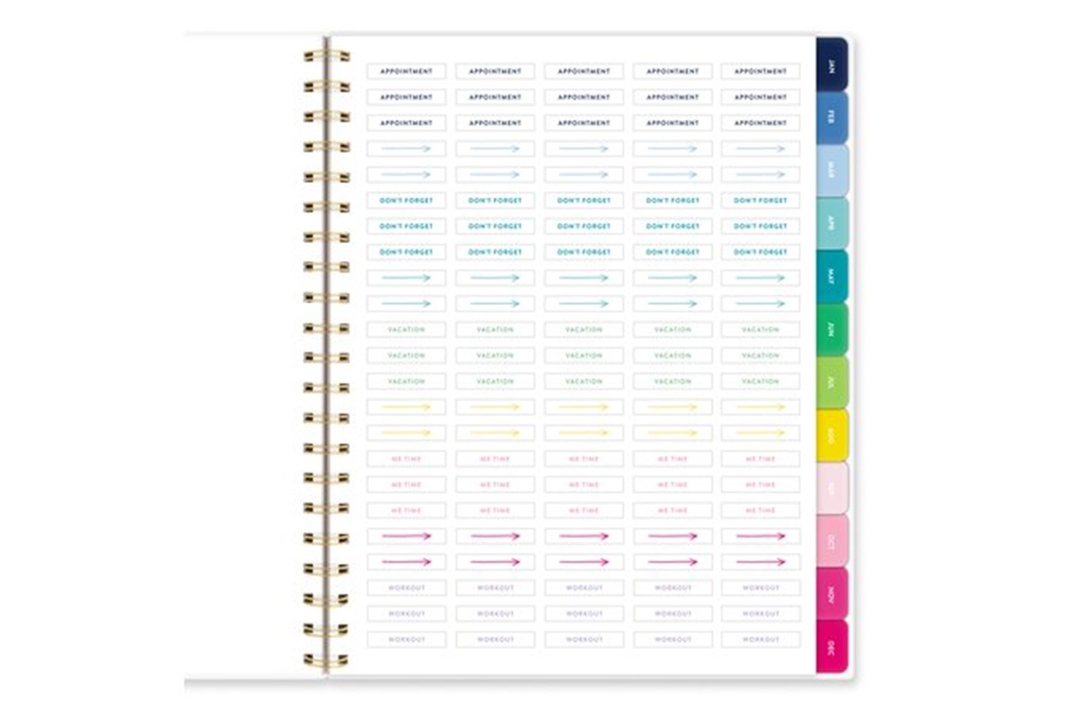 2025 Large AT-A-GLANCE Simplified Emily Ley Weekly Monthly Planner, Happy Stripe
