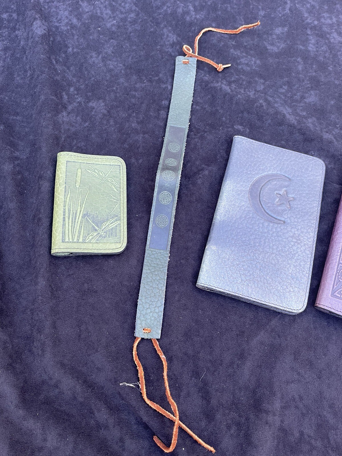 OBERON Design TOOLED Leather WALLET LOT CHECKBOOK SEE PICS