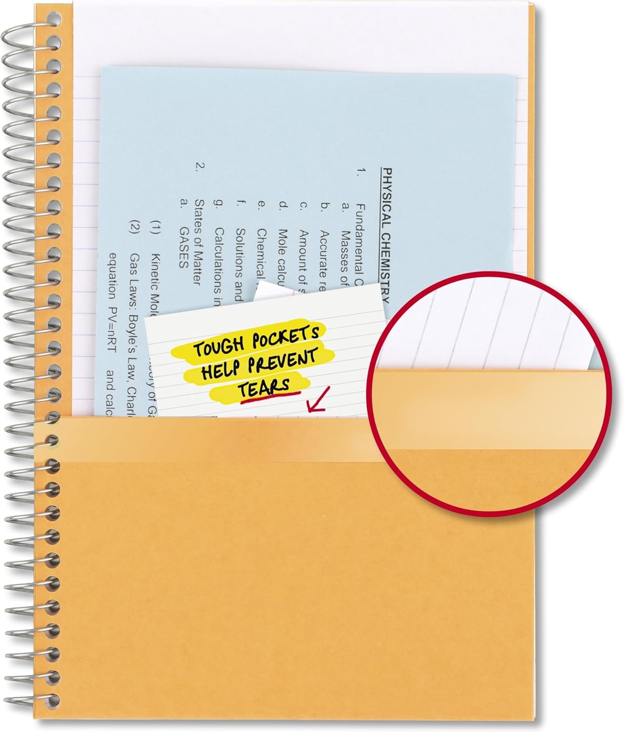 Spiral Notebook – Notebook Journal for Writing, 6.2” X 8.4” College Ruled Note