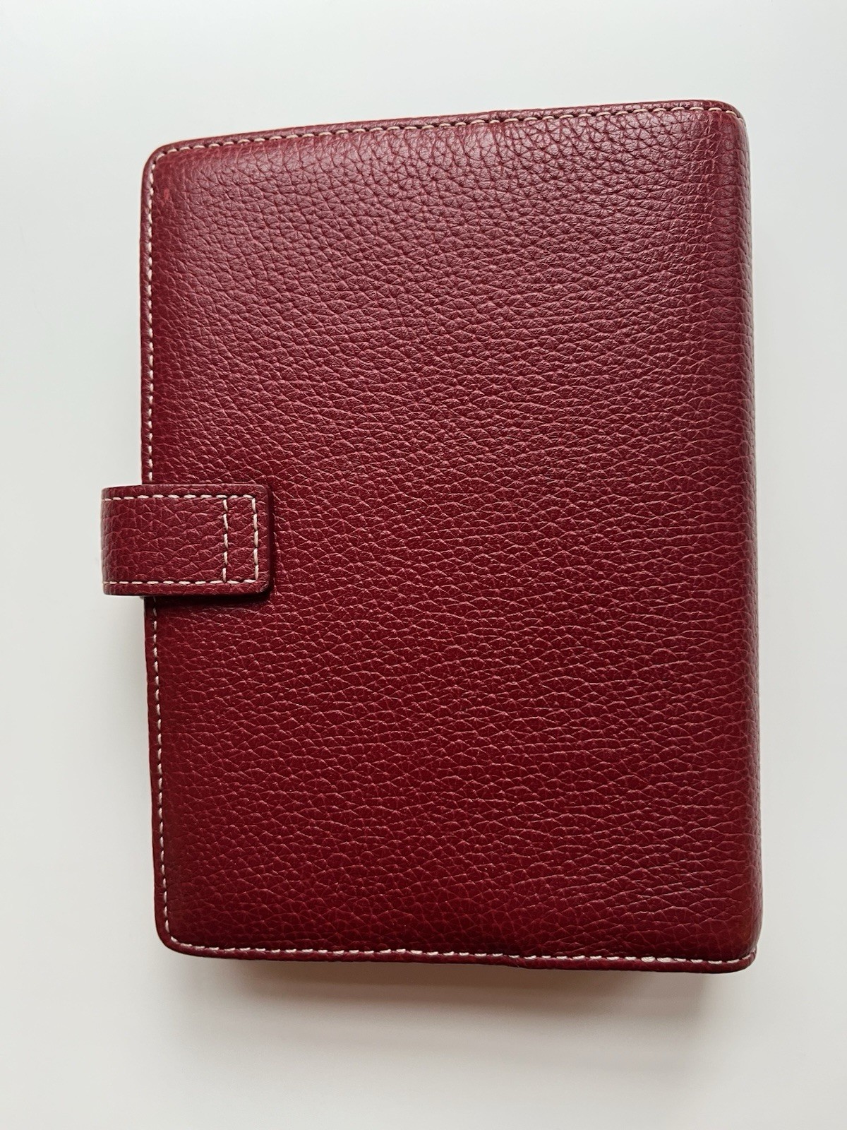 Vtg Y2K Coach Agenda Organizer 2 Toned Leather Red/ Caramel Mini6/ Pocket Size
