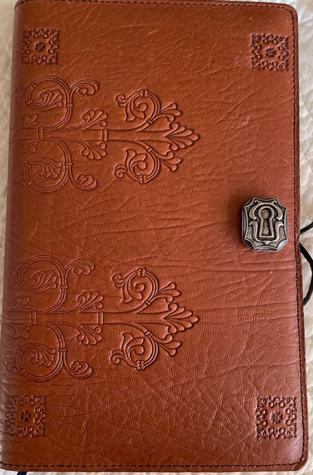 Oberon Design Leather Notebook Cover 6×9 DaVinci in Saddle New