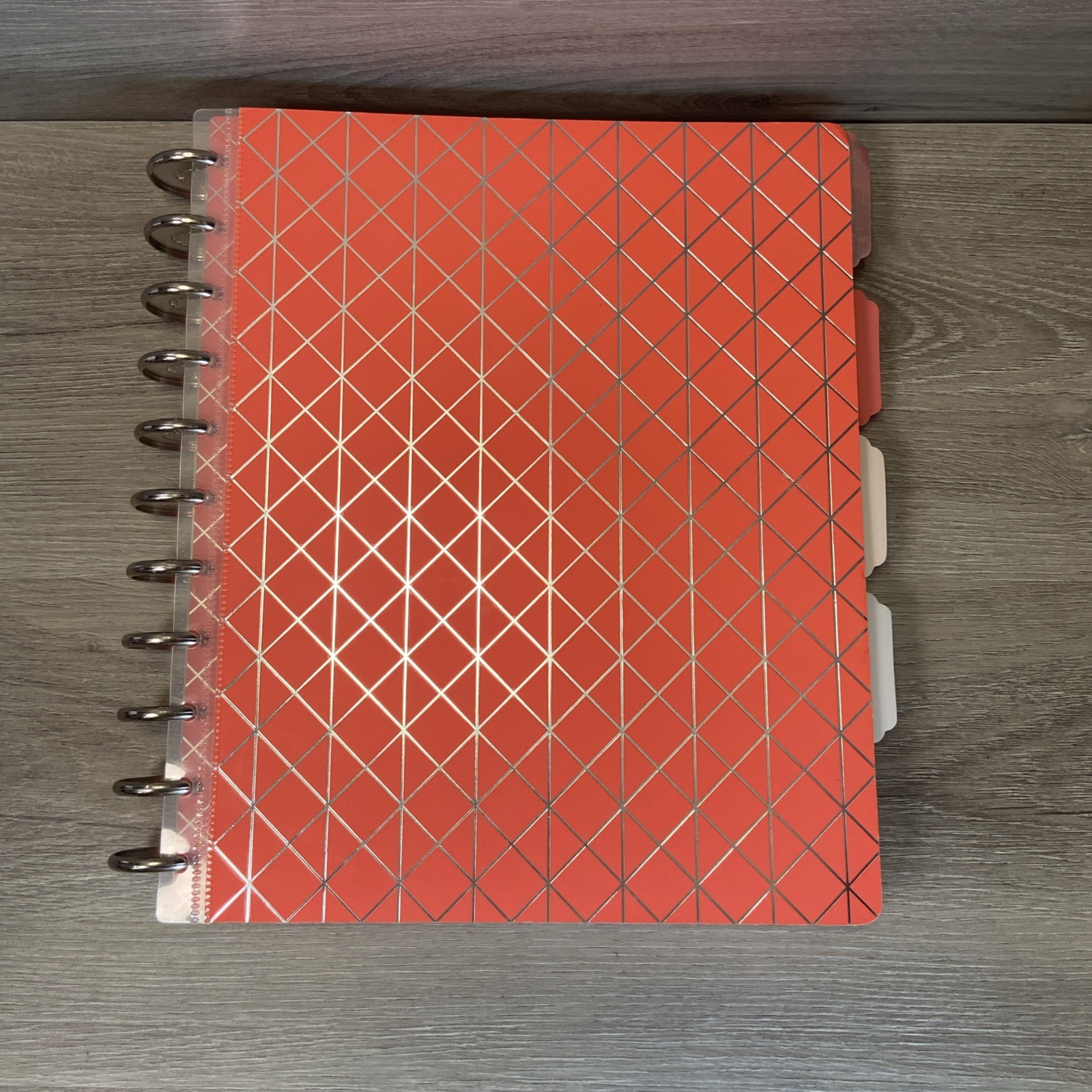 Office by Martha Stewart Notebook Planner Large Orange Discbound Arc + Inserts