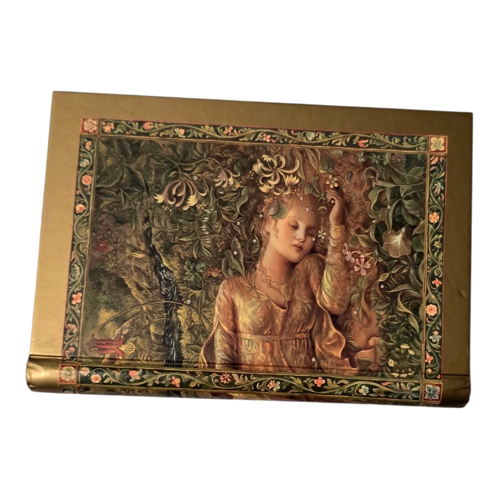 Vintage Kinuko Y. Craft Hardcover Gilt Edges Notebook “Lady in the Meadow”
