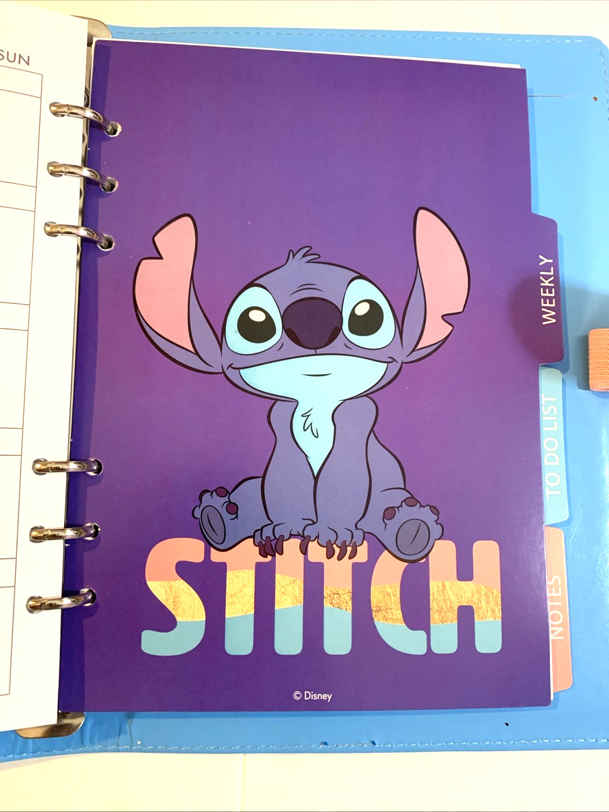 Disney STITCH & ANGEL Agenda Monthly Weekly To Do List Notes Lilo & Stitch Movie