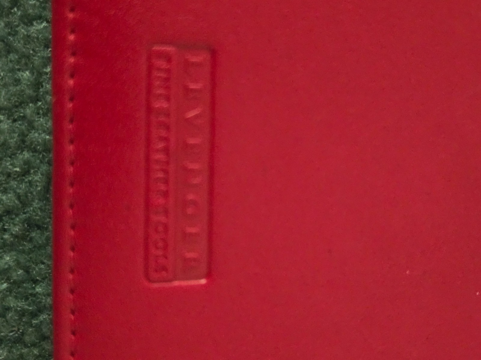 SET Levenger red leather agenda/notebook compact size + 350 circa refill paper
