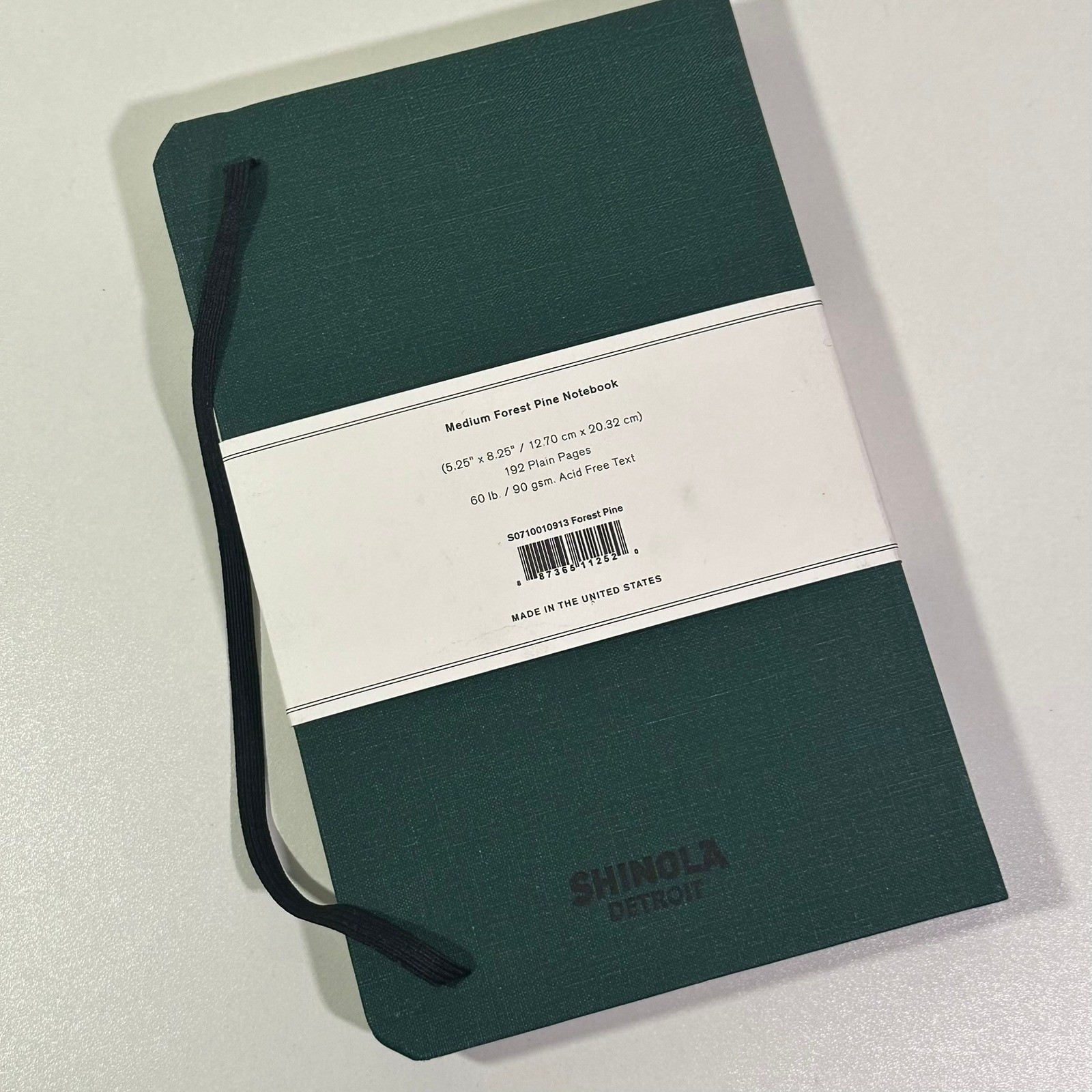 Shinola Detroit Plain Pages Journal Notebook RVM Monogram Green New
