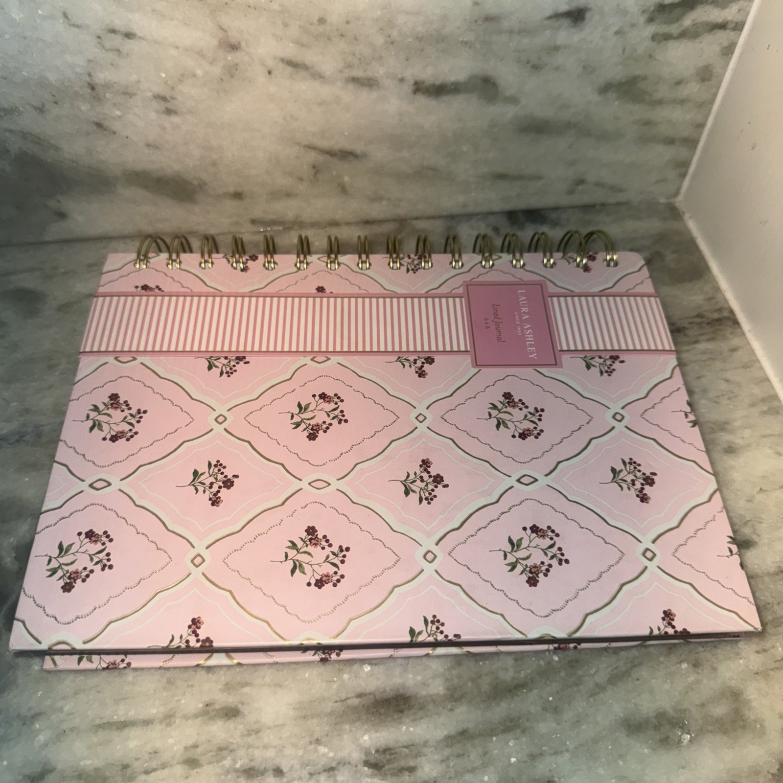 Laura Ashley Lined Journal 6 x 8” ~ A5 ~ Pink Floral Design NICE FAST SHIP
