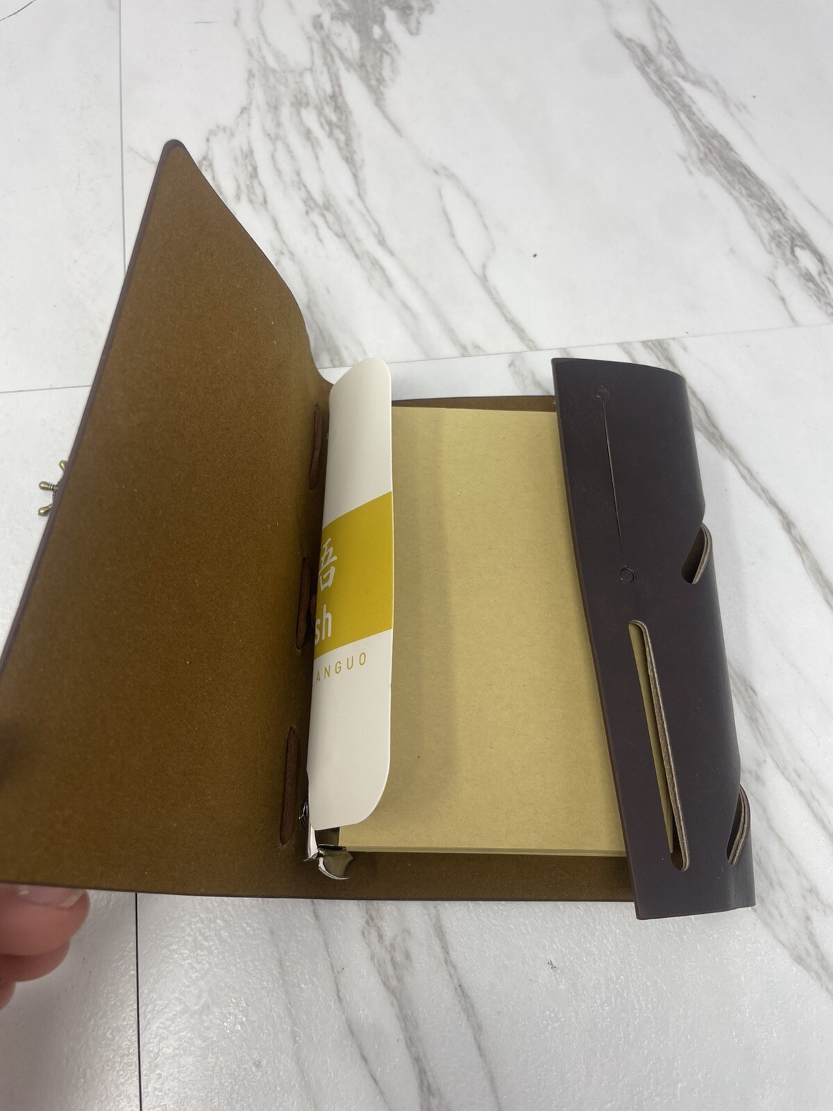 LUXURY Leather Bound Artisan Journal Travel Captain Yellow Pages