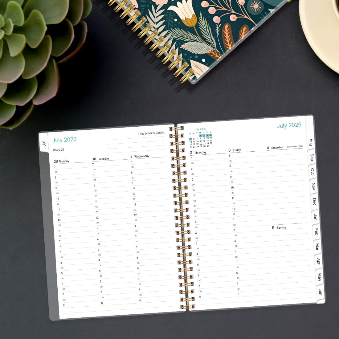 2026-2027 Appointment Book & Planner – Daily 6.4″ x 8.5″, Flower-B