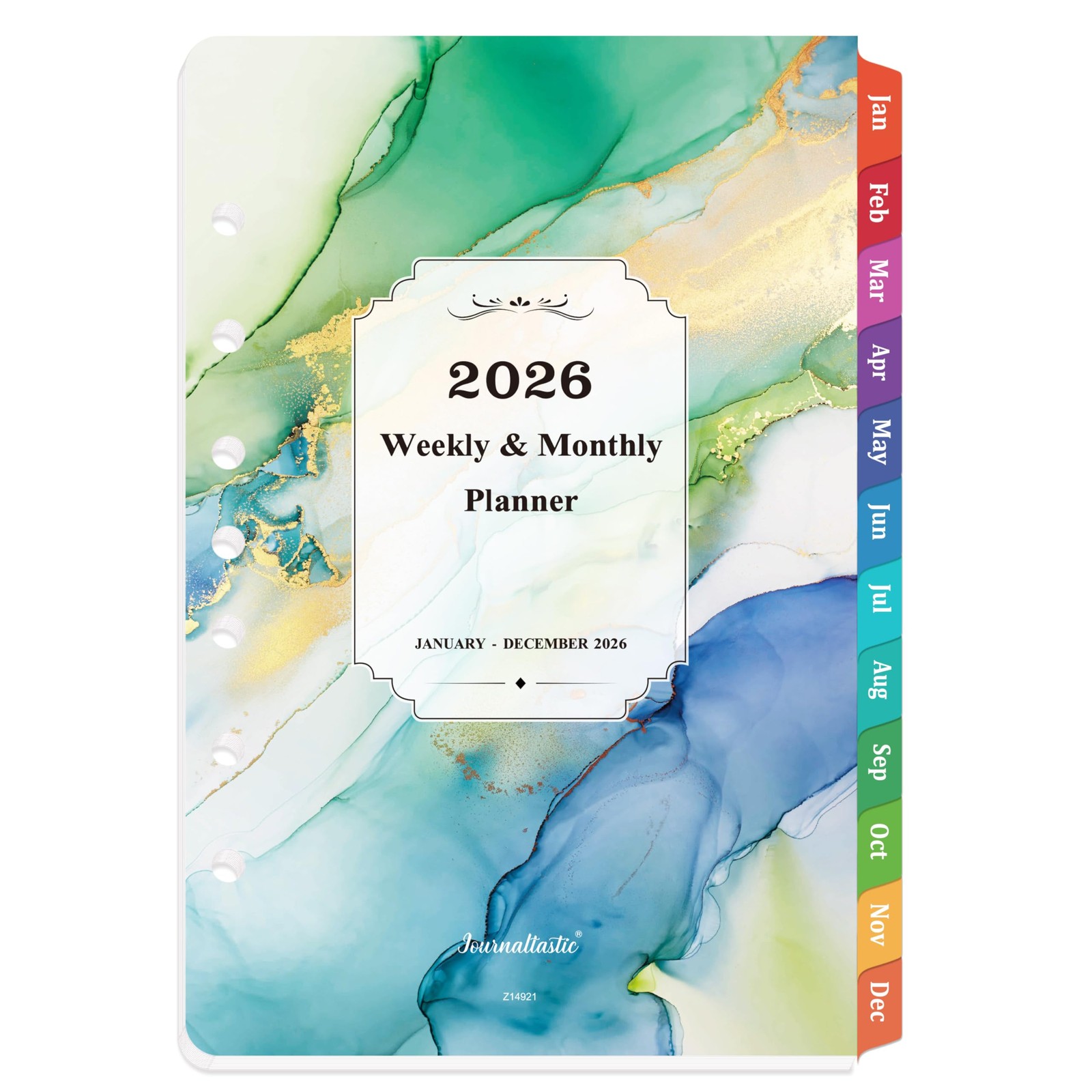 2026 Planner Refills – 2026, JAN 2026 5.5 x 8.5 inches, green