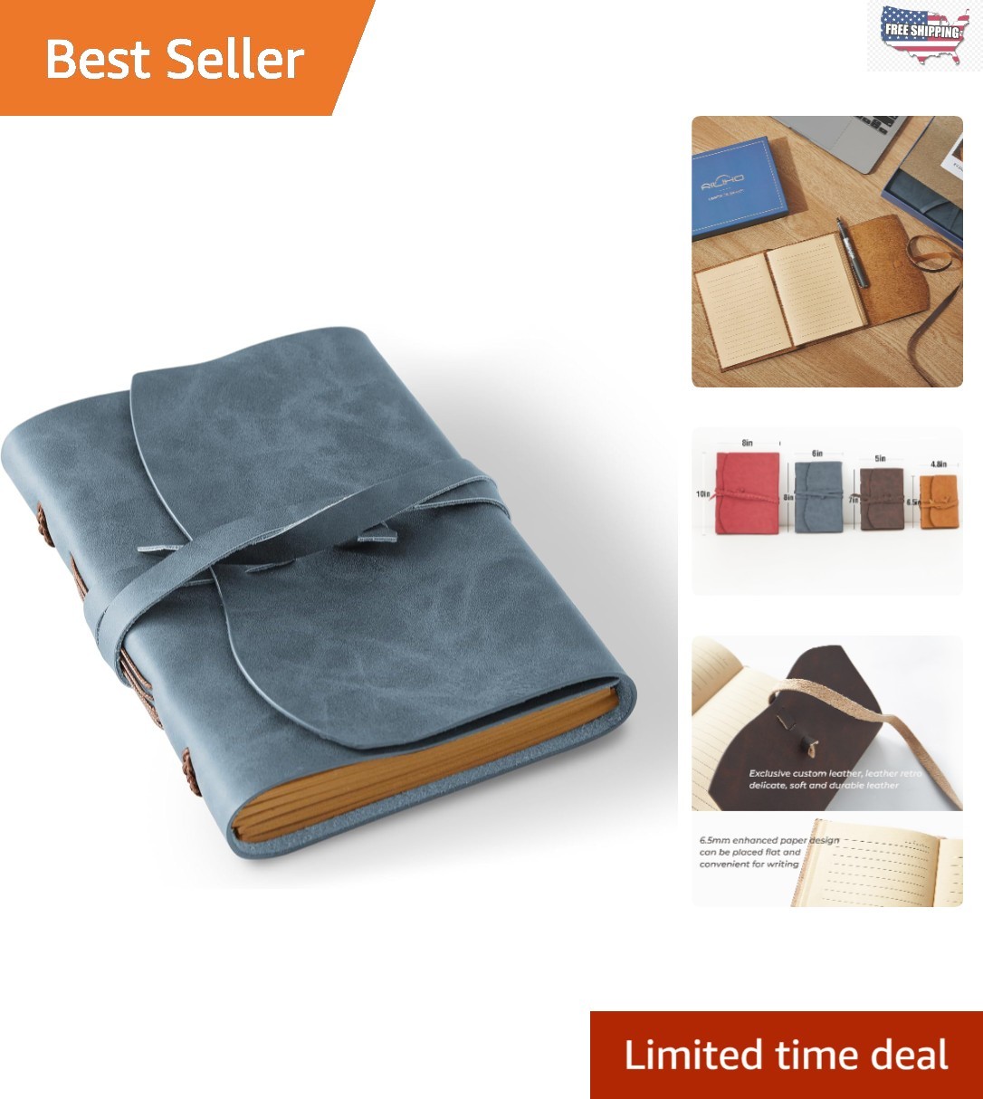 Crafted Leather Notepad – Stylish 4.8×6.5 Lined Journal for Everyday Inspiration