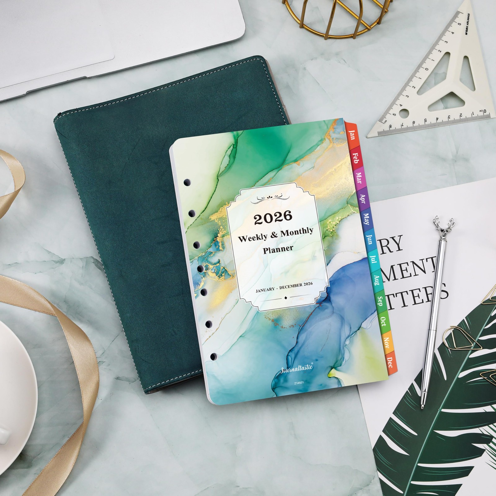 2026 Planner Refills – 2026, JAN 2026 5.5 x 8.5 inches, green