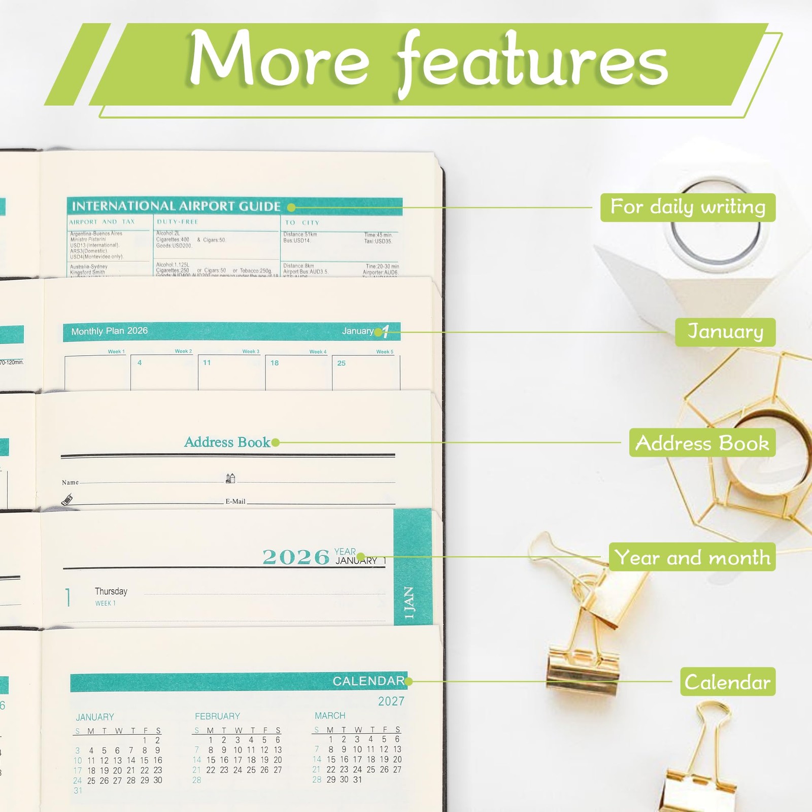 DreamDove Planner 2026 Weekly and Monthly Planners for Purse 5.5″ x 3.9″Cute …