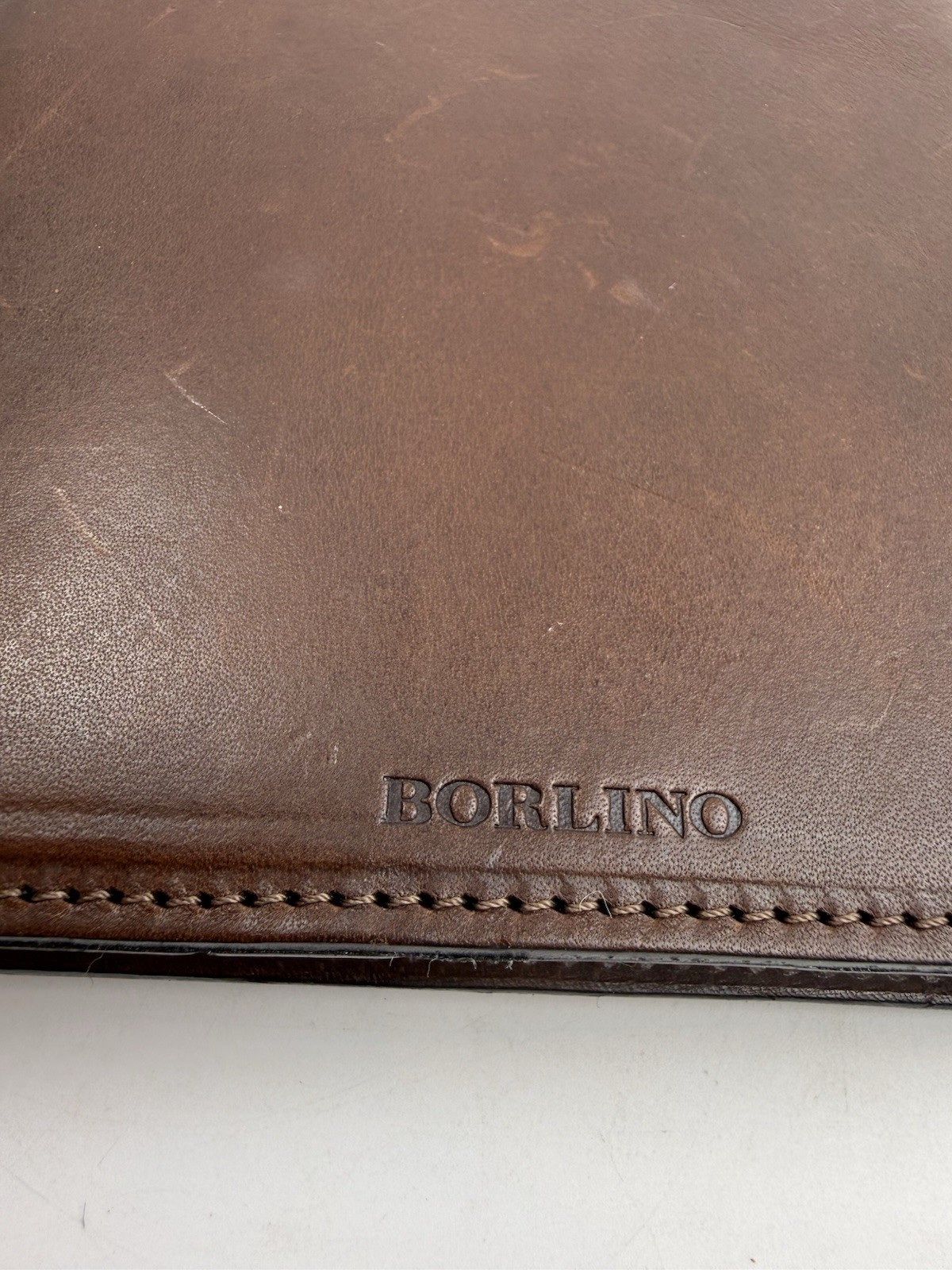 Borlino Italy Brown Leather Journal Leather 8.5x6in
