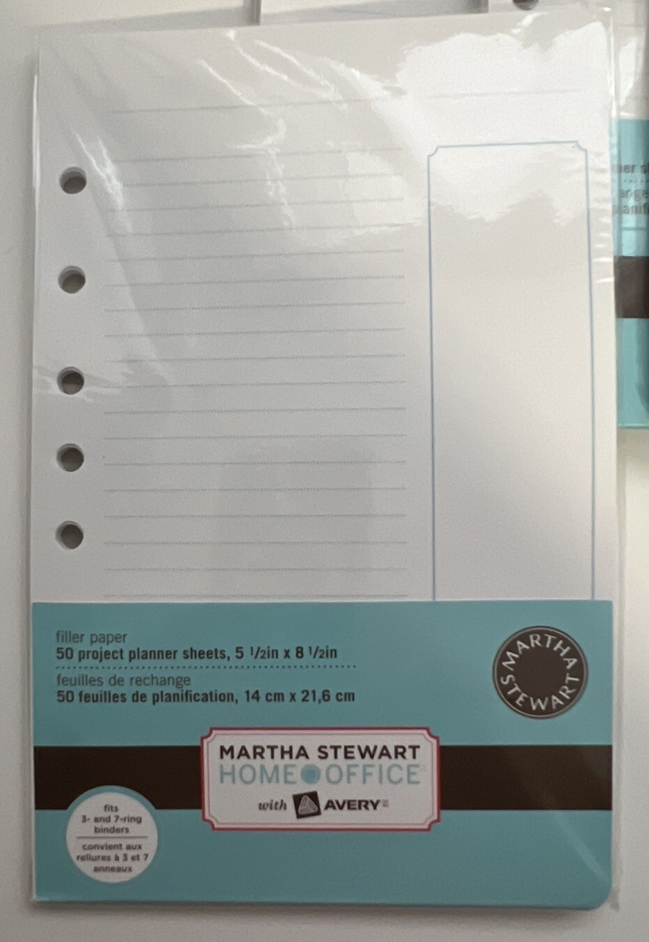 2 Martha Stewart Avery Filler Paper Project Planner Sheets 5.5 X 8.5 400 Sheets