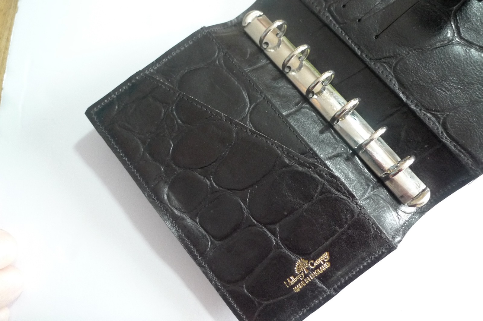 MULBERRY – POCKET BOOK AGENDA – MADE @ UK – BLACK CONGO LEATHER – NEW OLD STOCK