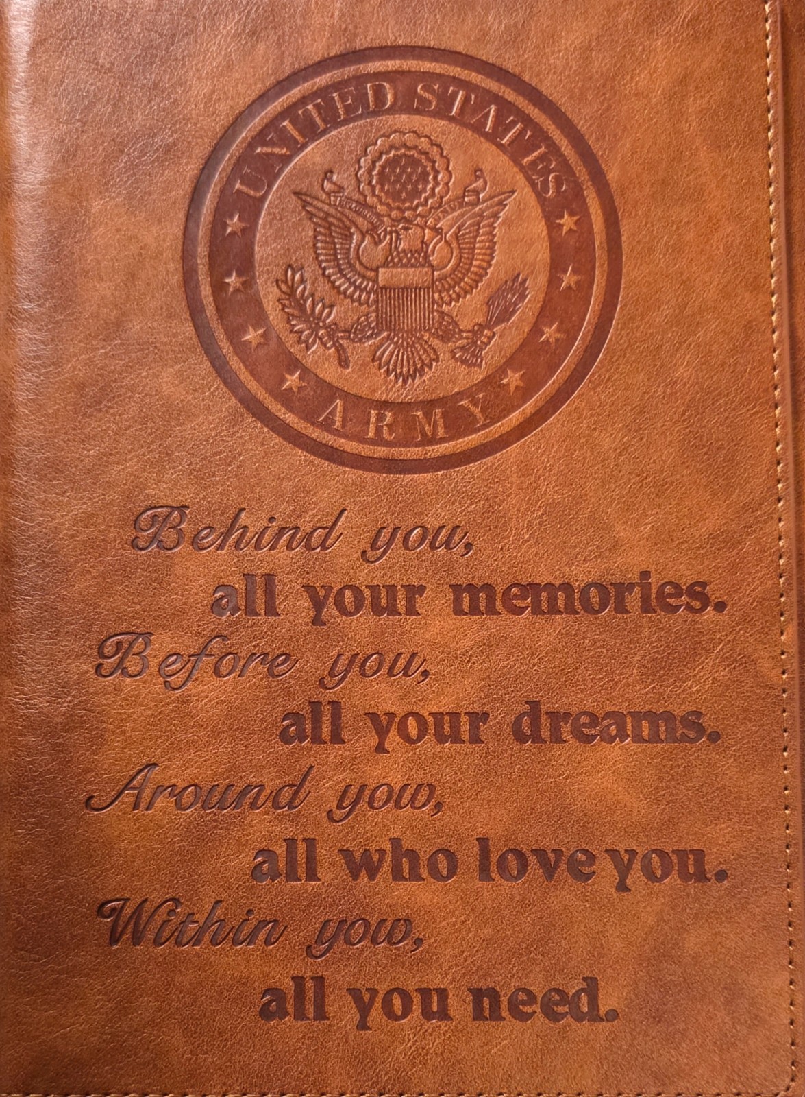 United States Army Note Book- Behind You All Your Memories, Before You…