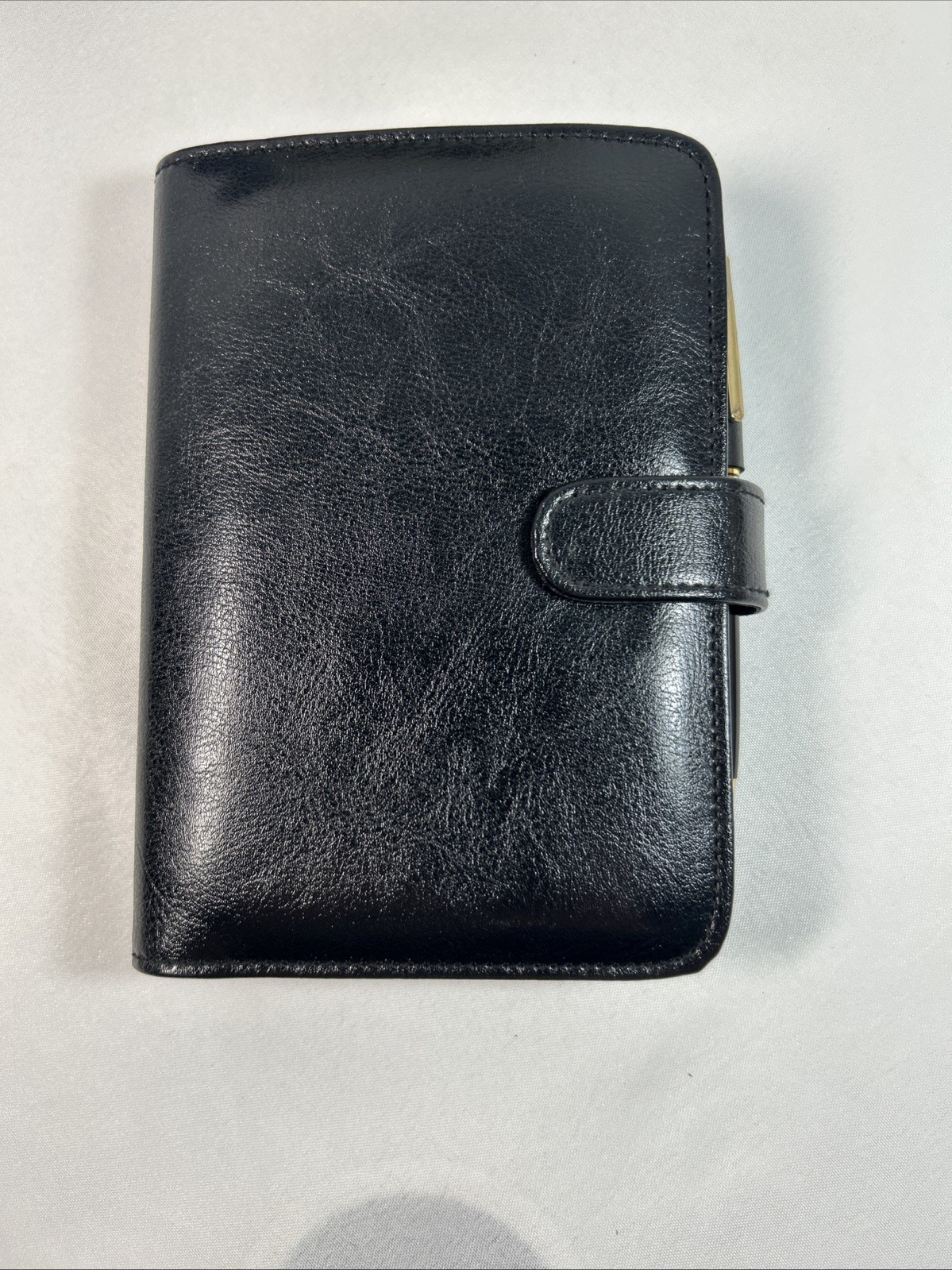 Black Business Leather Personal Calculator Organizer Folder Memo