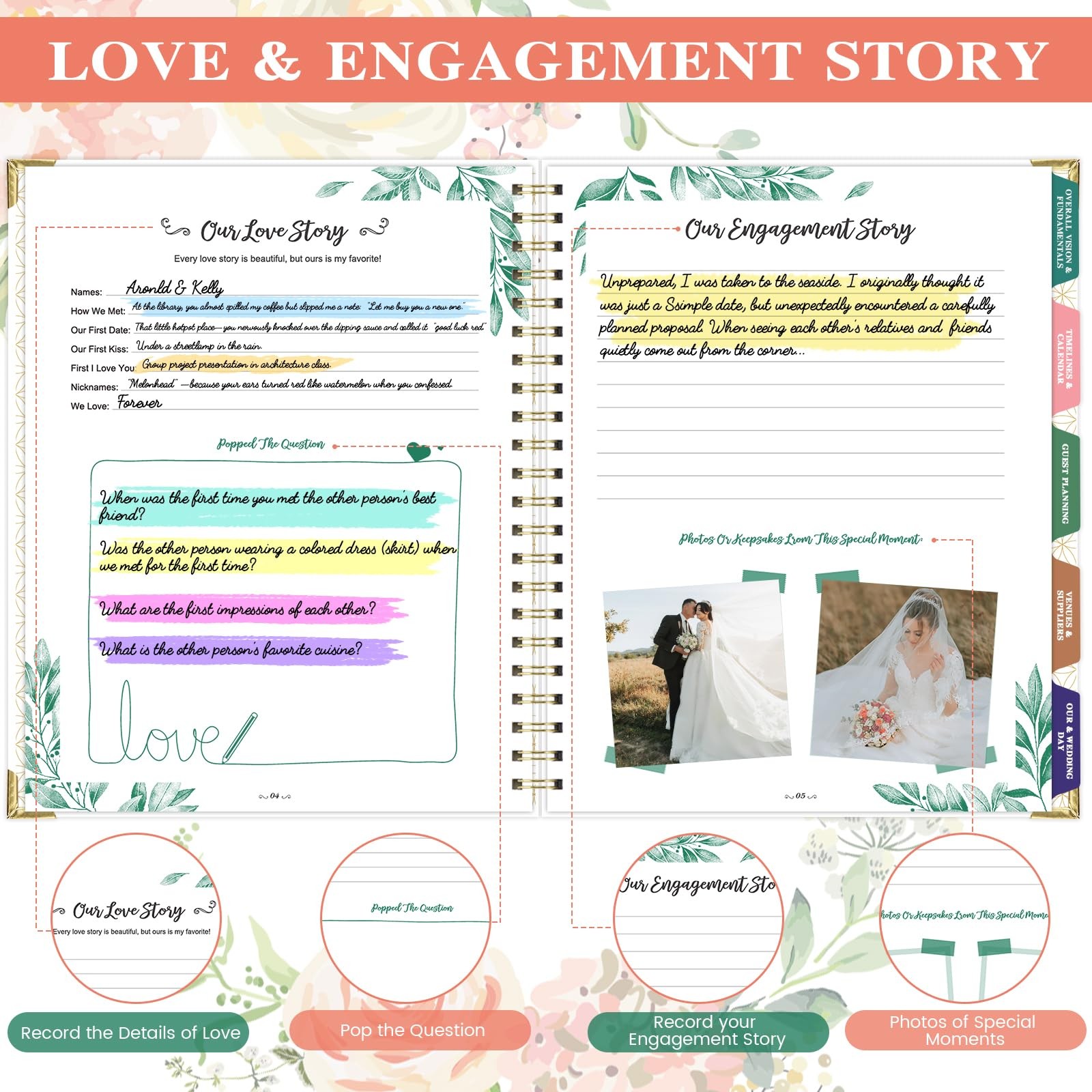 Wedding Planner – Wedding Planner Book and Organizer for the Bride with 5 Tabbed