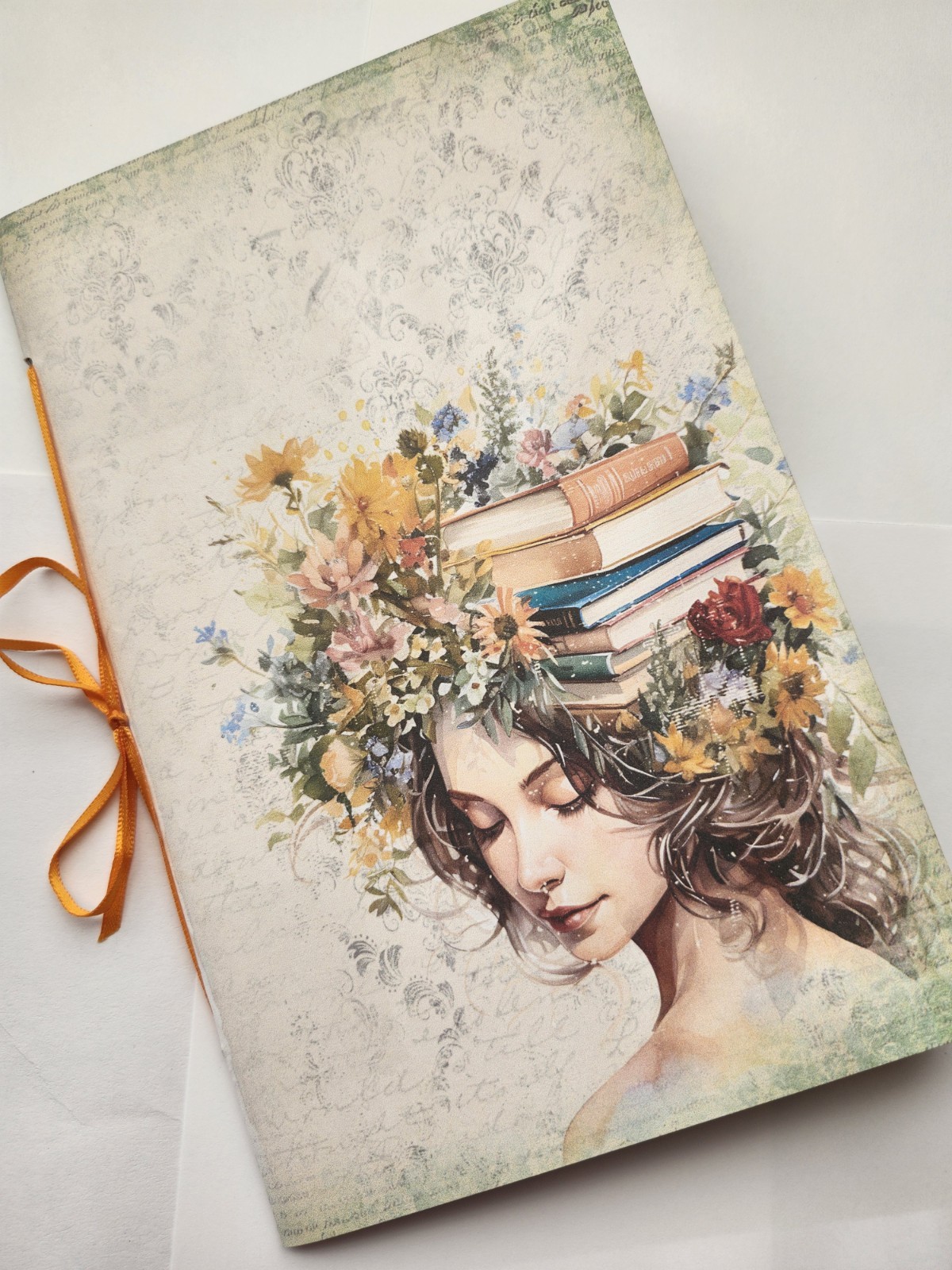 “BOOK LOVER” Bookish Library Reader Style Junk Journal 40pg 6″x9″