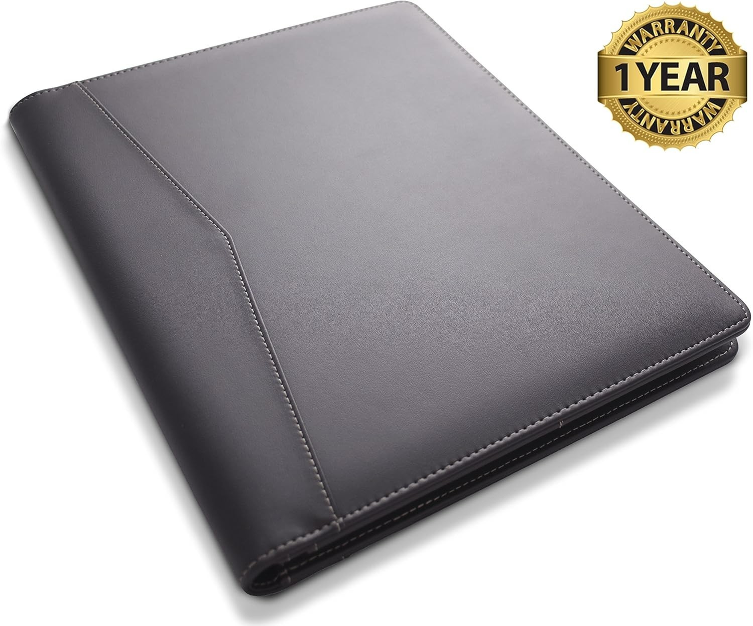 Elegant Padfolio Portfolio Organizer with Letter-Sized Notepad – Faux Leather
