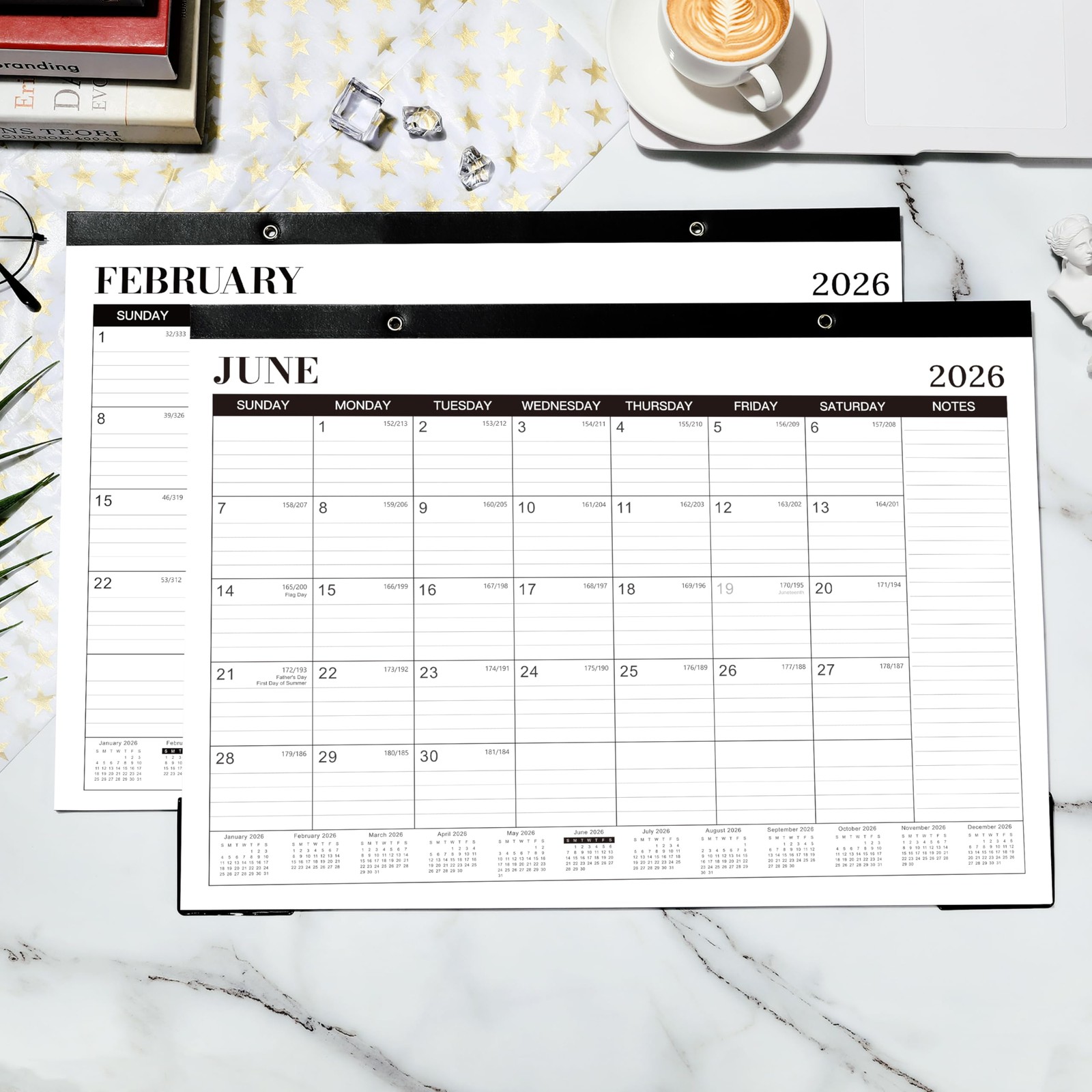 2026 Desk Calendar – 2026, Jan.2026 – Dec.2026, 12 16.8″ x 12″
