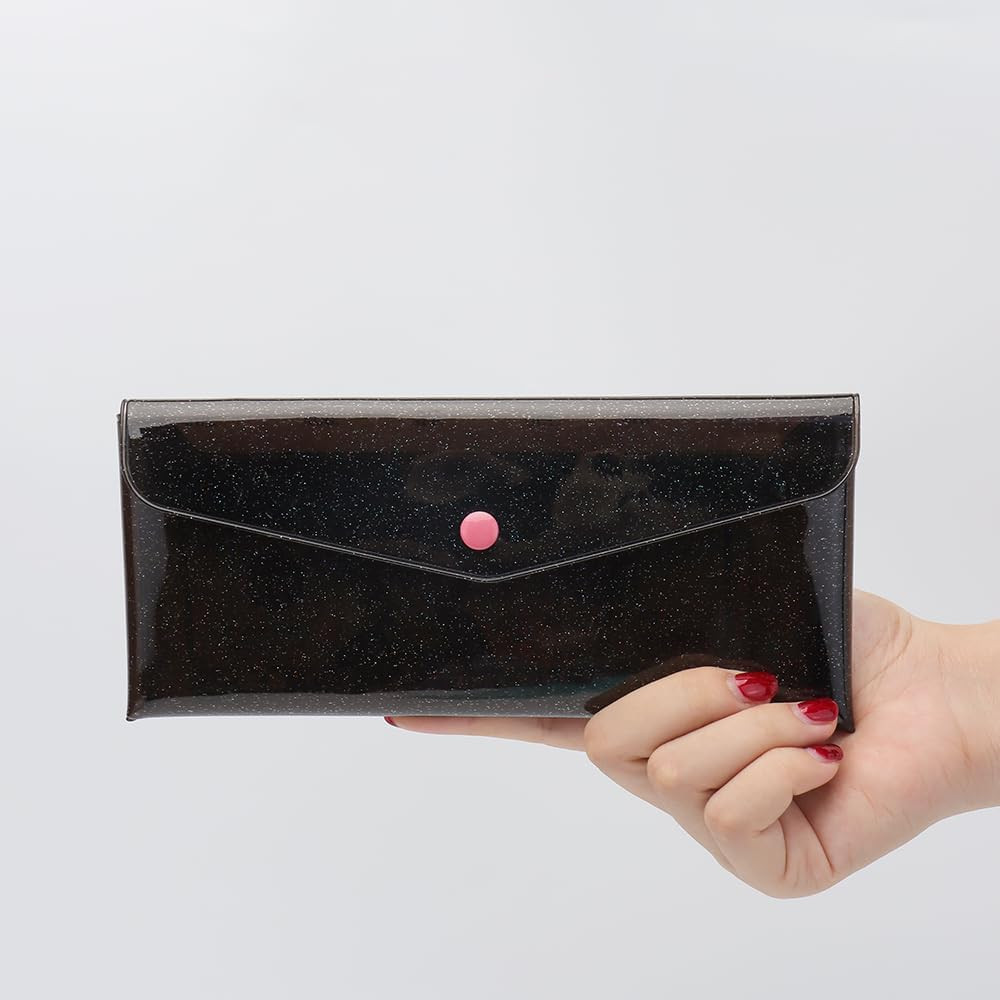 Cash Envelope Wallet with 6pcs Divider with Pockets and 2pcs Tab Stickers Set Re