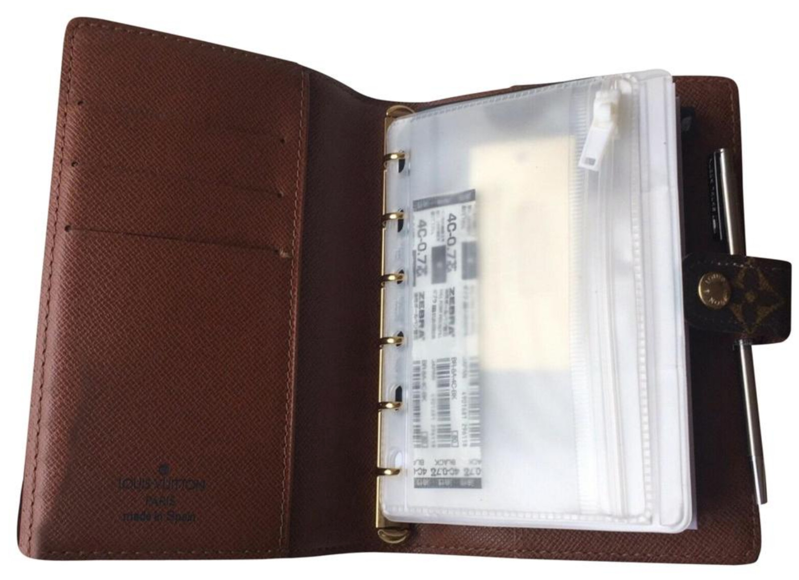 storage cc pouch fits Louis Vuitton PM Small Agenda Organizer +Paper+ Pen Insert