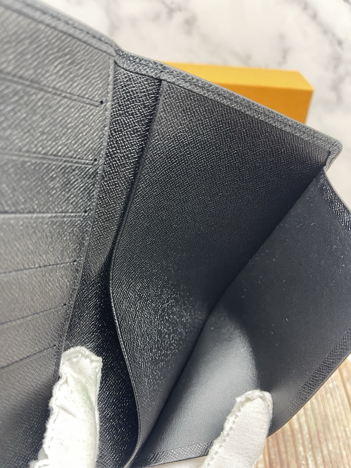 Louis Vuitton Long Agenda Wallet Black Epi Leather Made in Paris USA Authentic