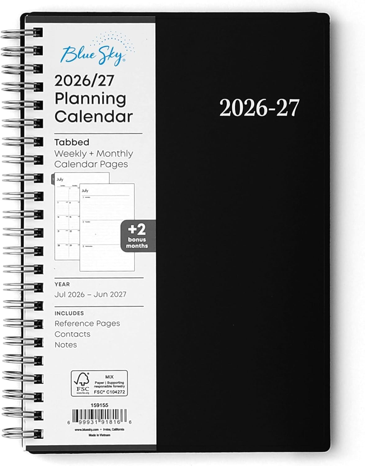 2026-2027 Academic Planner: 5″ x 8″, Durable Wirebound with Flexible Cover
