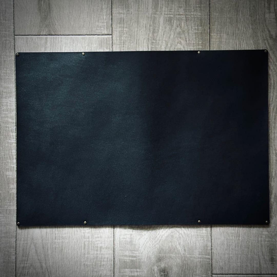 Matte Black Leather Notebook Cover Slim Smooth Cowhide Used