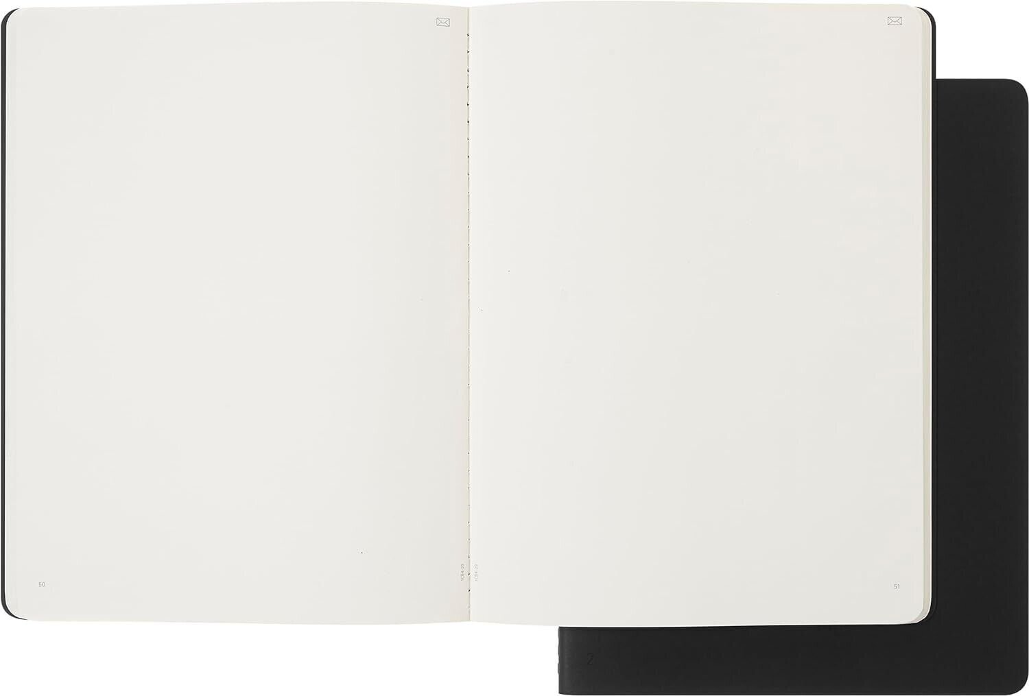 Moleskine SMNLCH43BK Cahier Soft Cover Smart Notebook NEW XL 88 Plain Blank Page