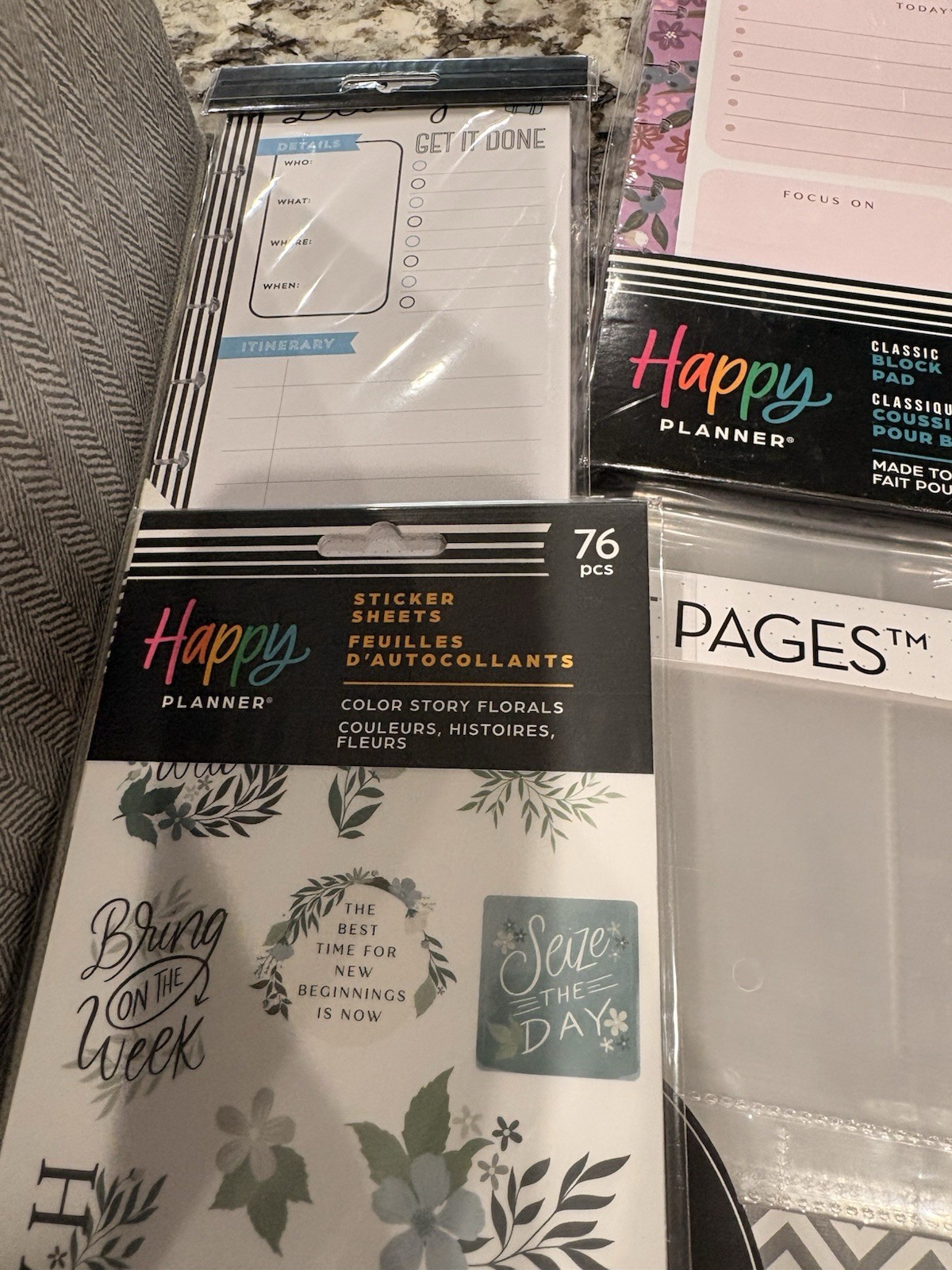 Happy Planner Classic/Mini Planner Girl Pocket Pages, Notes, Accessories NEW #1