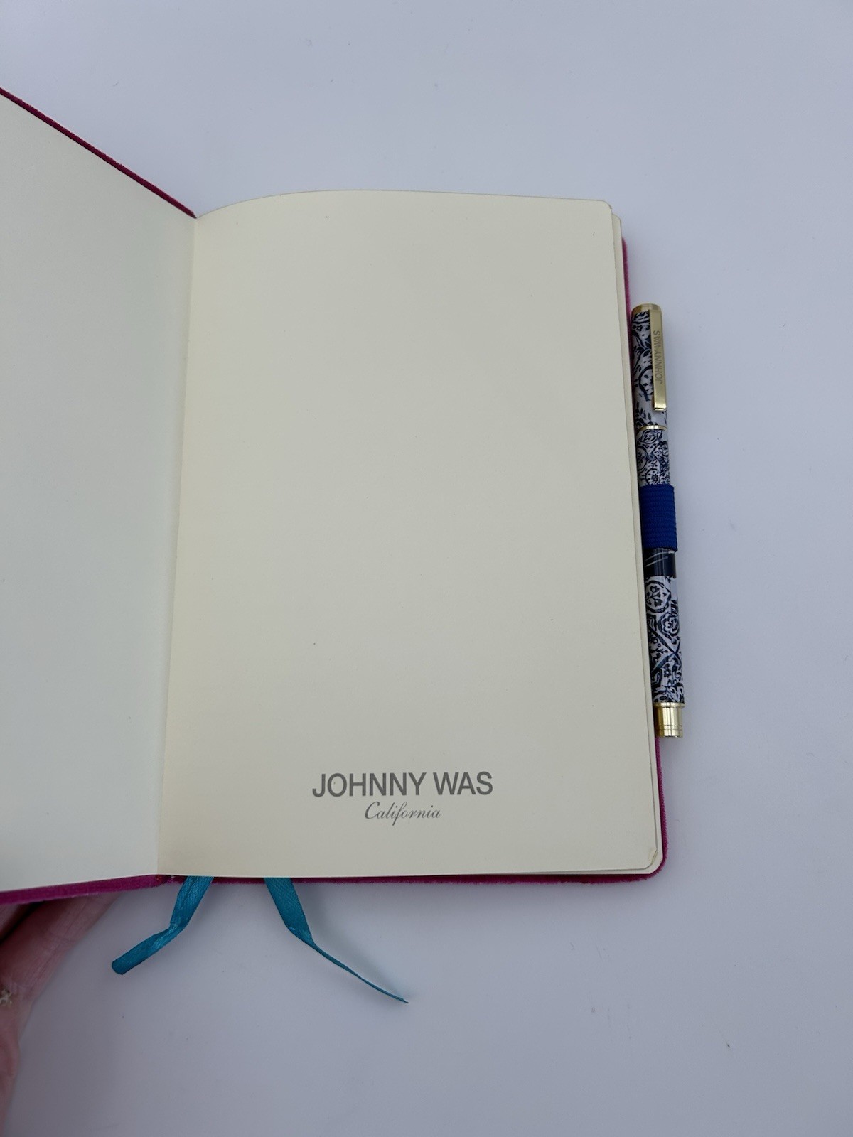 Johnny Was Pink Floral Embroidered Notebook