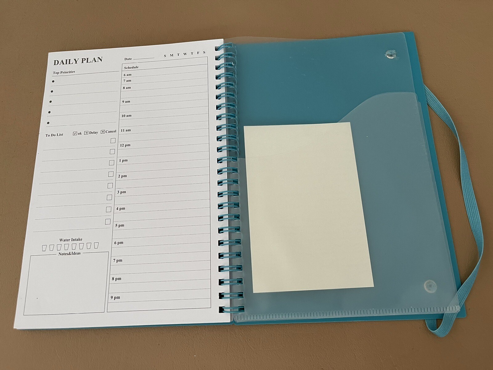 Non-Dated Daily Hardcover Day Planner 8.5 x 6.4