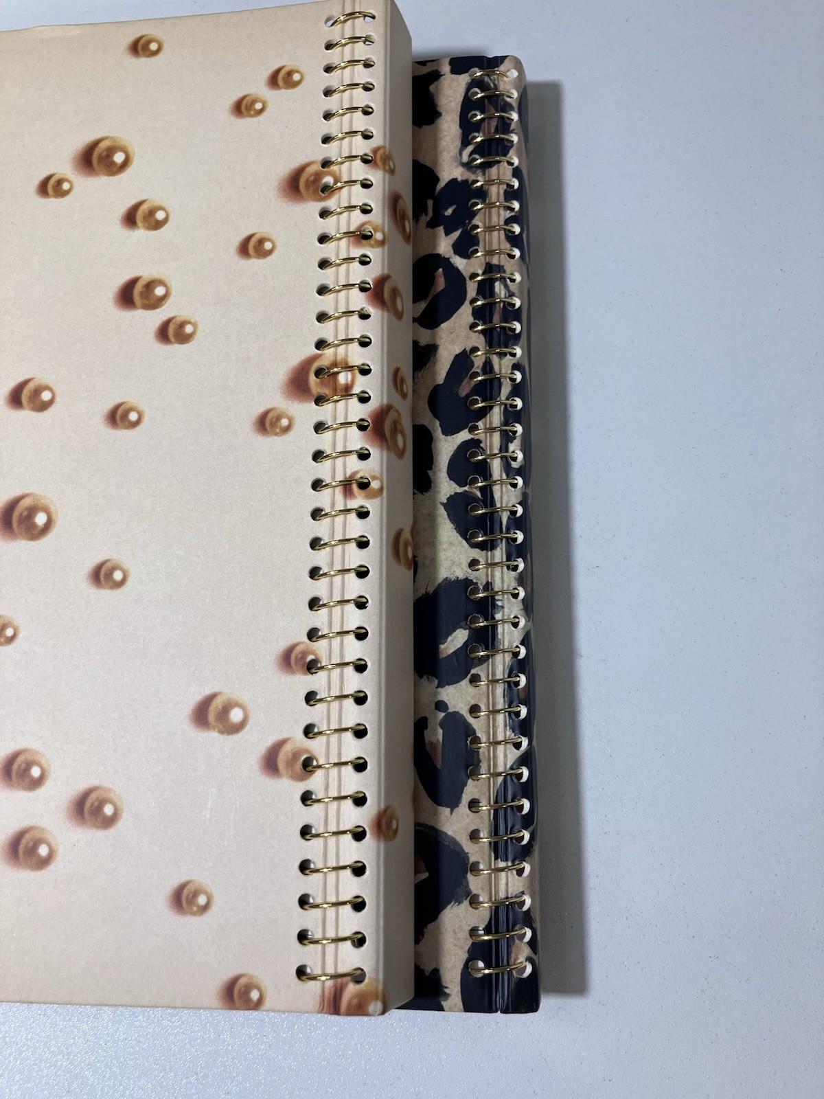 Kate Spade New York Notebook Set Leopard Print Pearl Design New Lot of 2