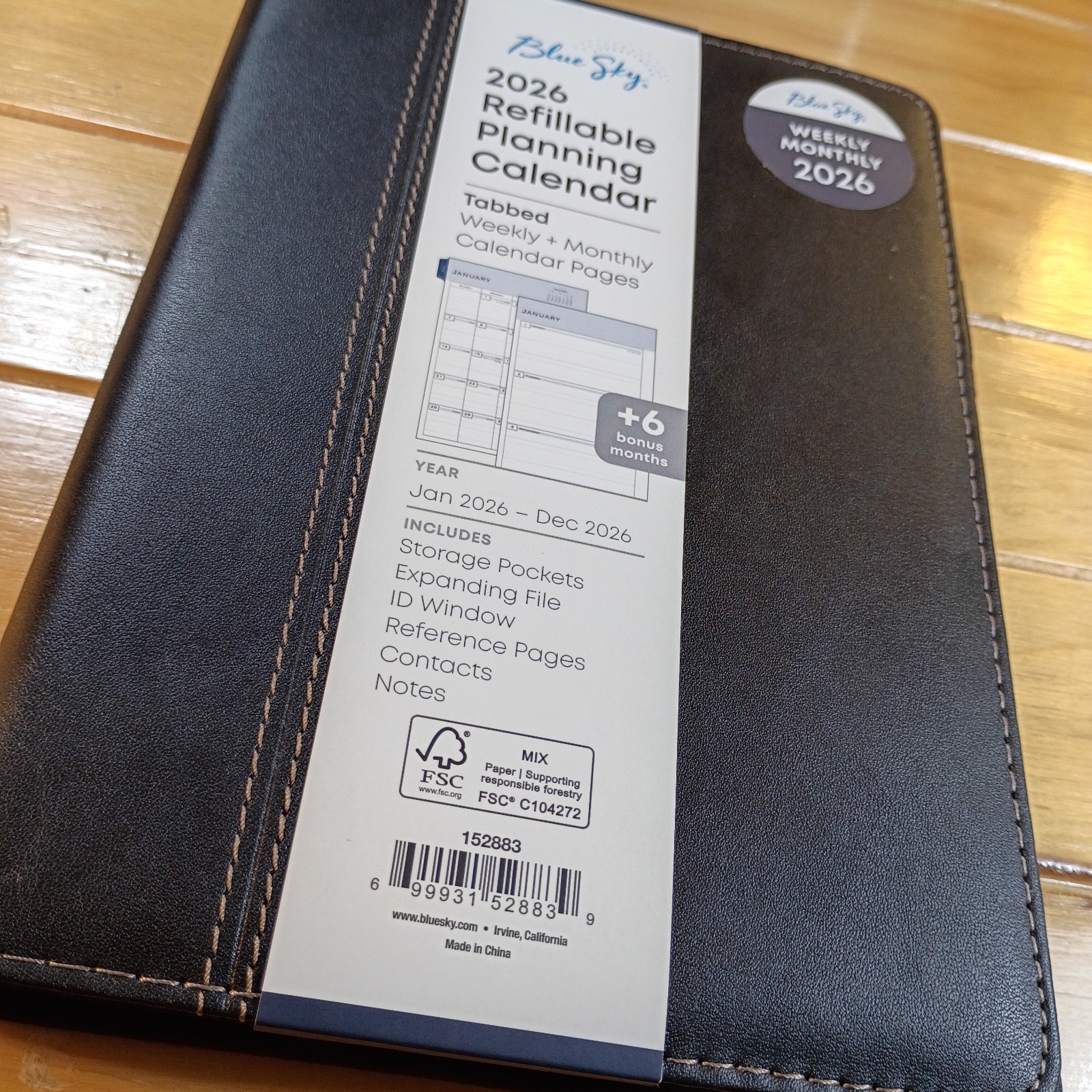 Blue Sky Refillable Planning Calendar 2026 Tabbed New .