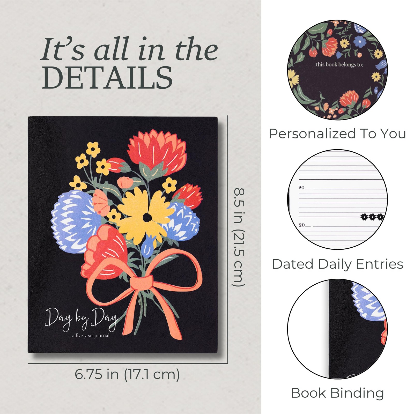 Steel Mill & Co. 5 Year Journal, Wanderlust Bouquet
