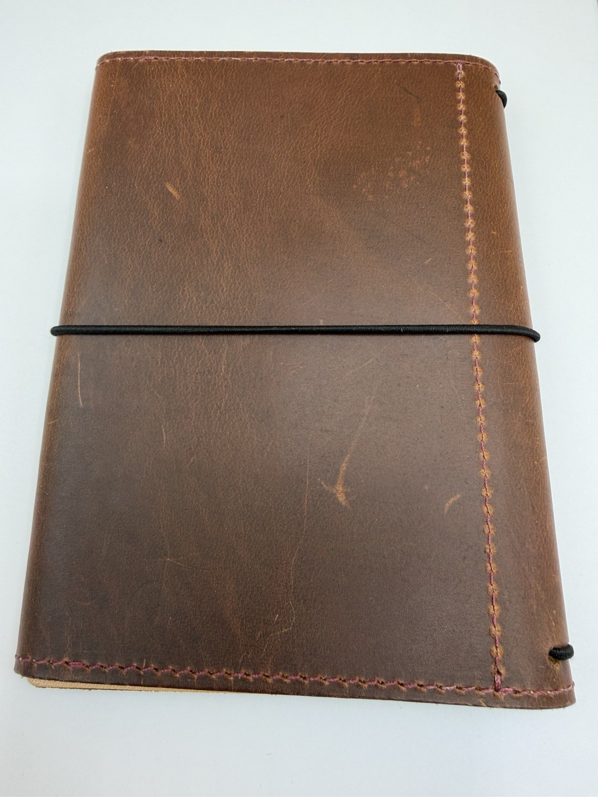 Sojourner Pocket Plus Traveler’s Notebook Brown Leather 4 Elastic Folio TN