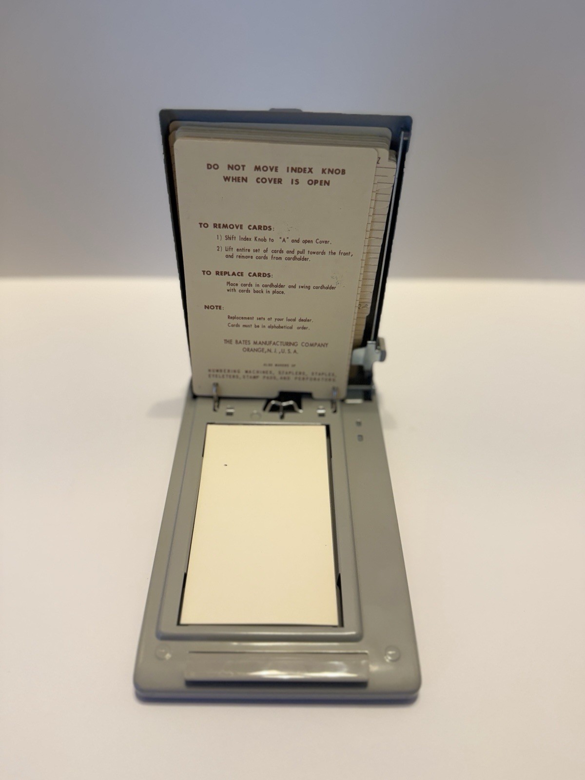 Bates List Finder Director Model Grey Metal Desktop Telephone & Address Book VTG