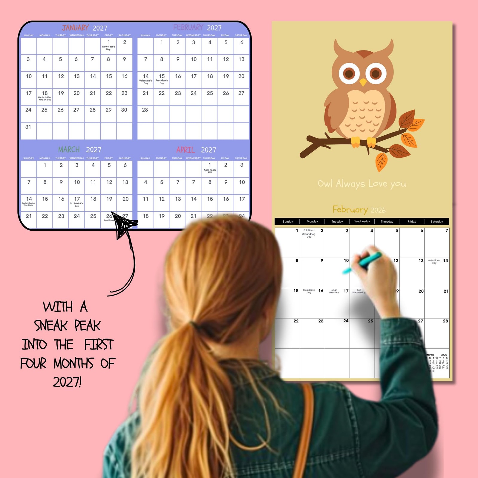 A Punbelievable Year 2026 Puns Wall Calendar | Monthly Humor with Multicolor