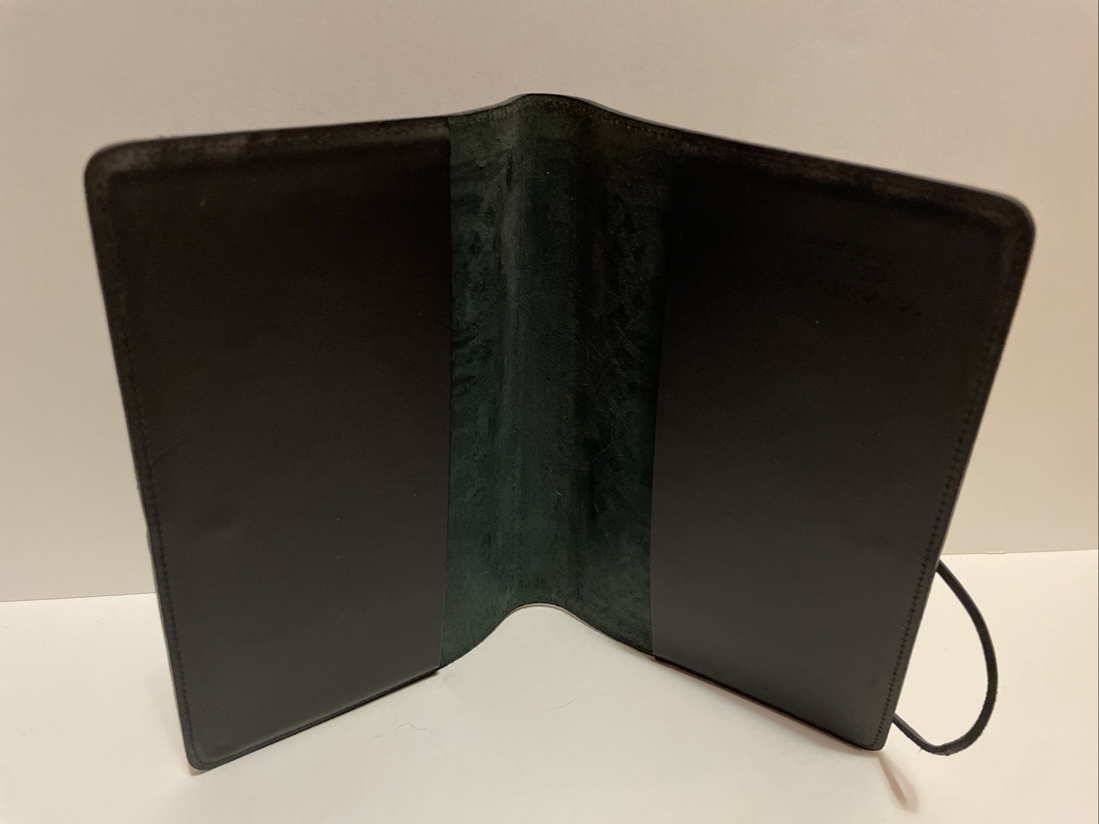 Oberon Celtic Design Tooled Green Leather Refillable Notebook Journal Cover 6×9”