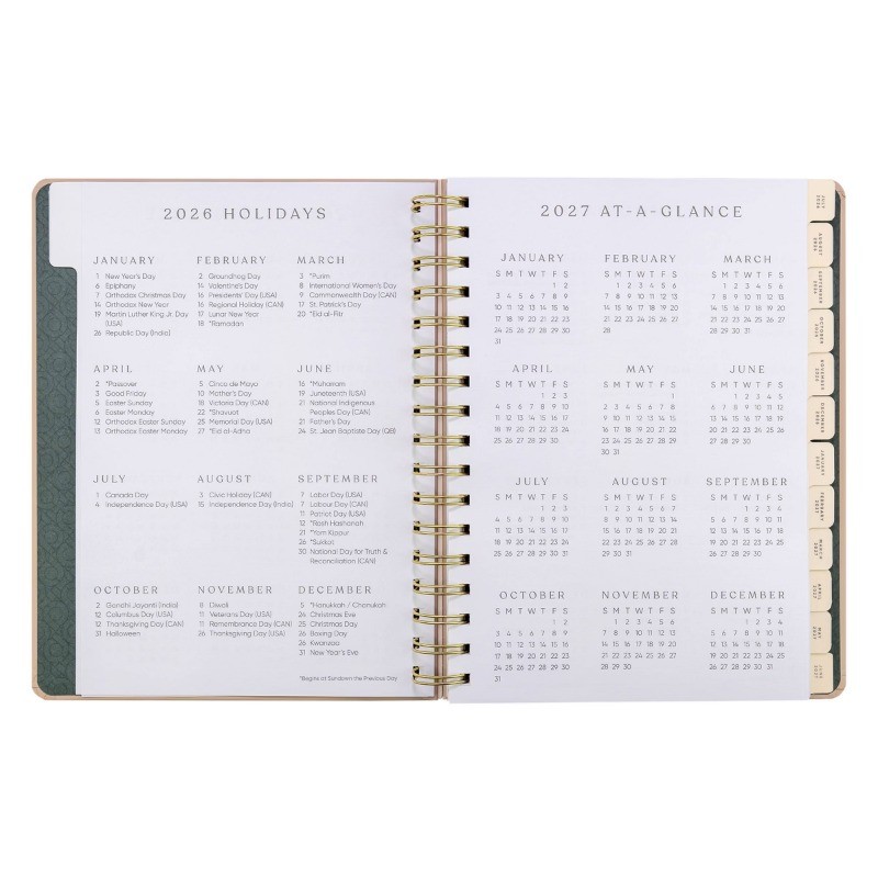 Be Rooted7″x9″Grow with The Flow Academic 12 Months Weekly/View 2026-2027Planner