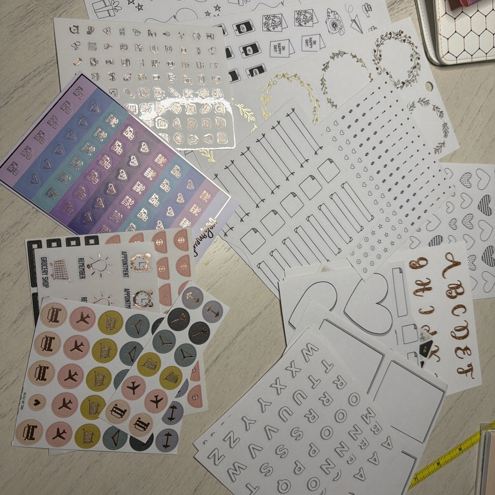 Webster Pages White Copper Hexagon Tn Inserts Stickers + Mystery Gifts Traveler