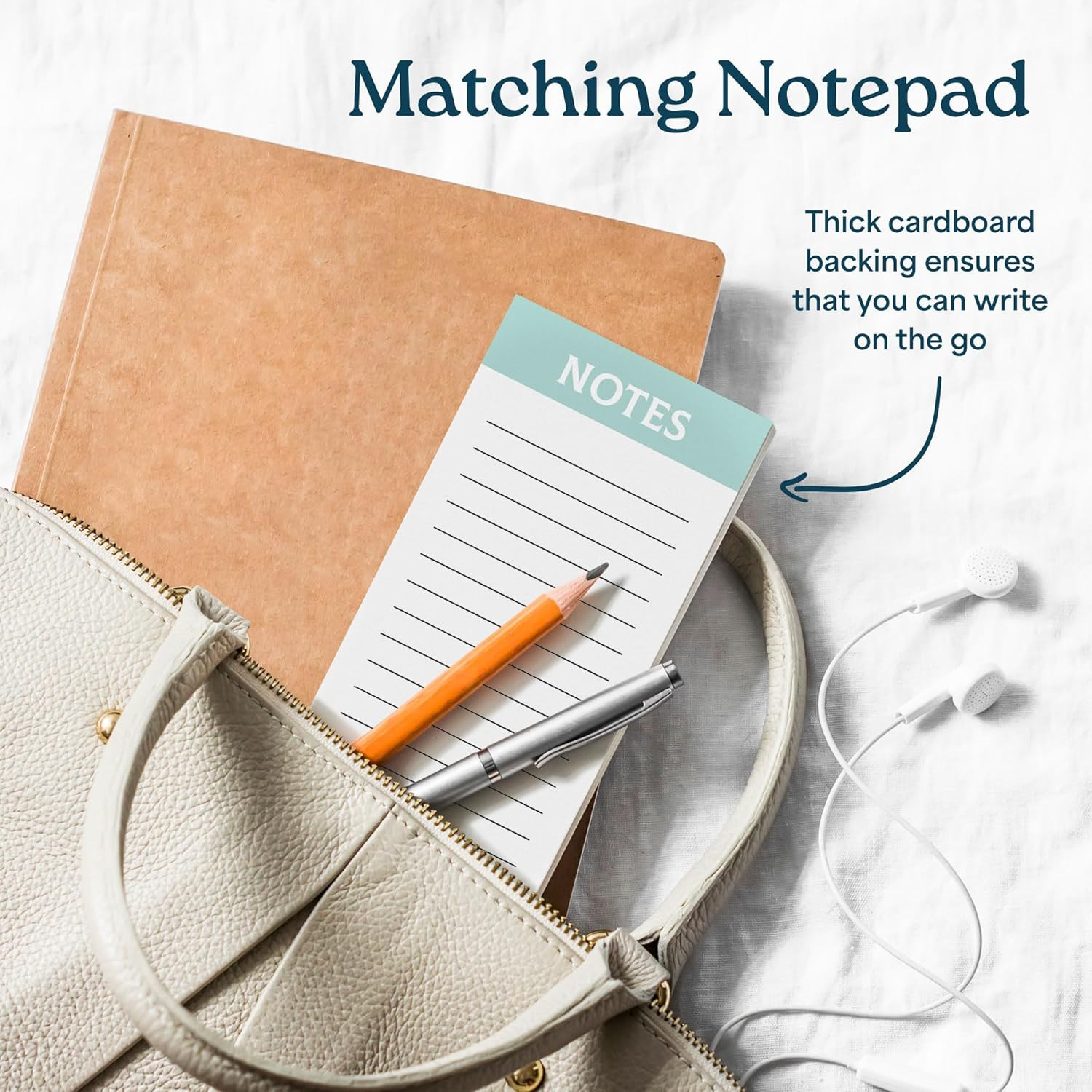 Large Weekly Planning Pad and Matching Notepad, 52 Letter Size Tear-Off Sheets