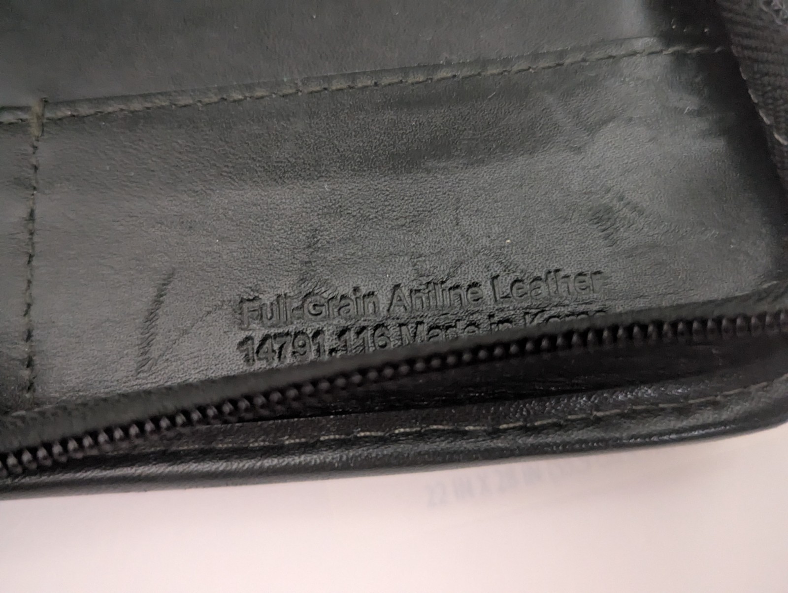 Franklin Quest Woven Planner Grain Leather Zip Around 7 Ring Binder 10.75 x 8.75