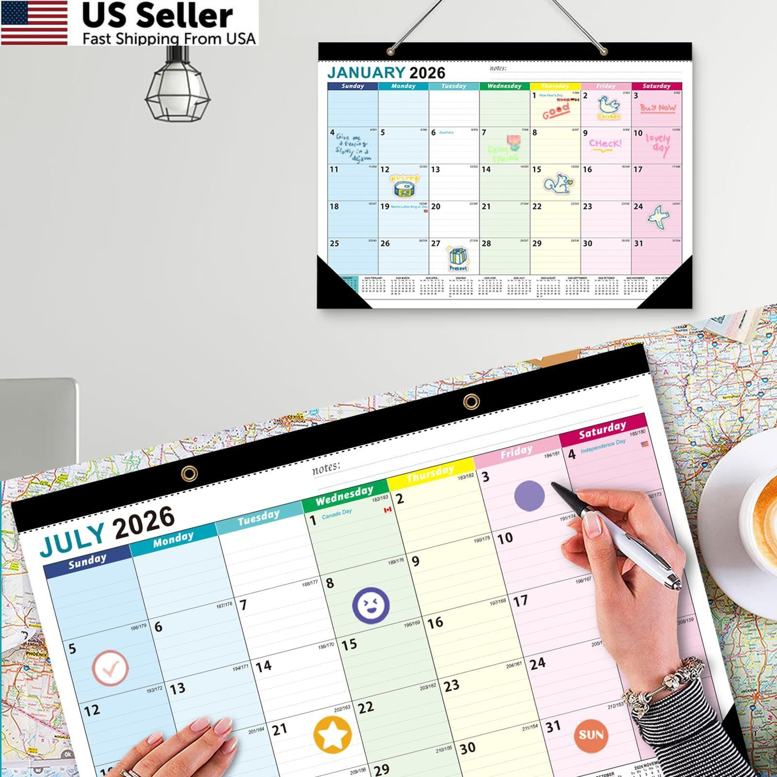 2026 Desk Calendar, AgePlace Wall 17″ X 12 “, OSF(January 2026 to June 2027)