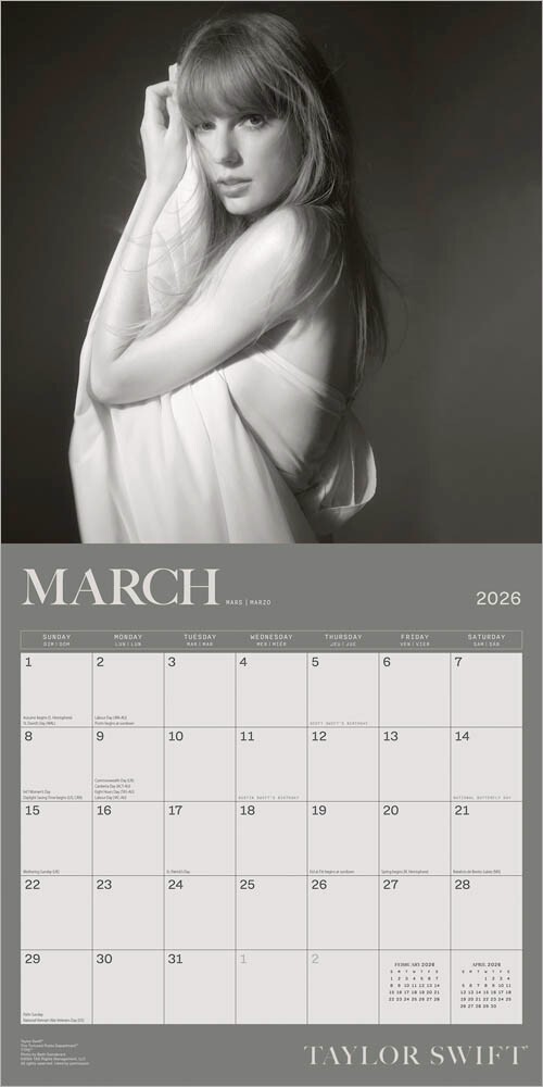 Taylor Swift | 2026 12×24″ 18 Months Square Wall Calendar | Jul ’25-Dec ’26